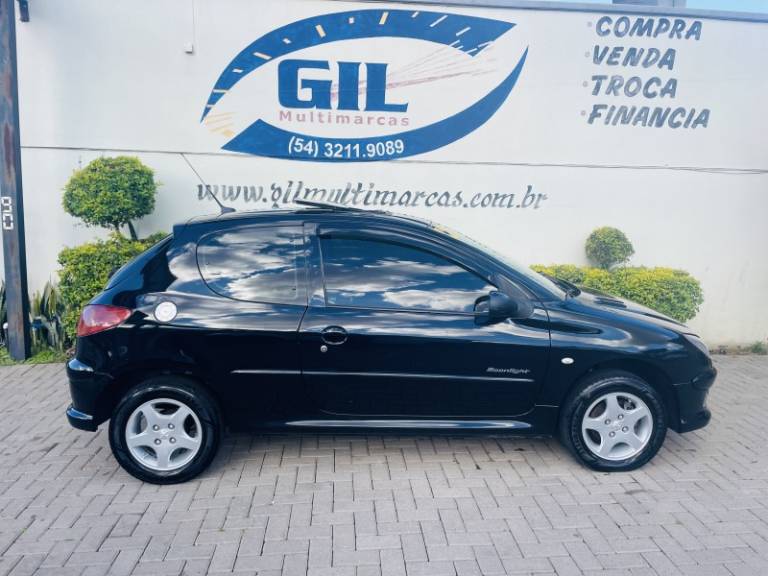 PEUGEOT - 206 - 2008/2008 - Preta - R$ 19.900,00